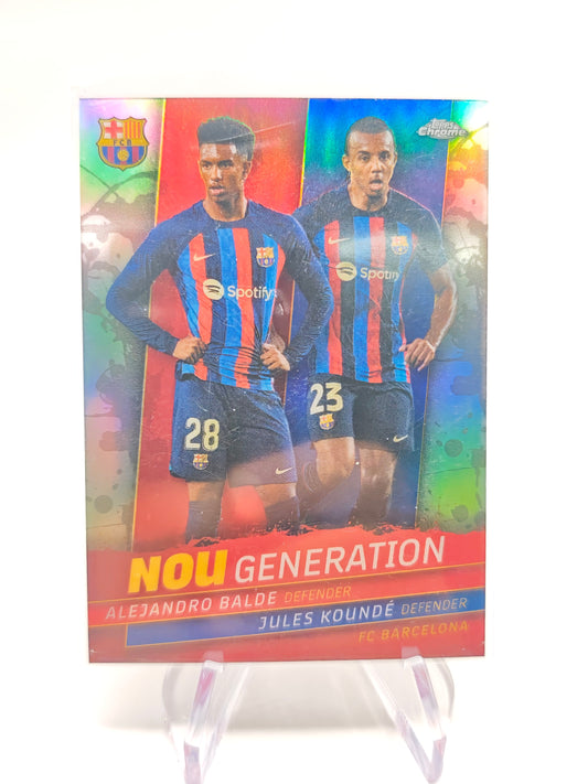 Alejandro Balde & Jules Koundé – Nou Generation (NNO) – Topps Chrome FC Barcelona 2022/23