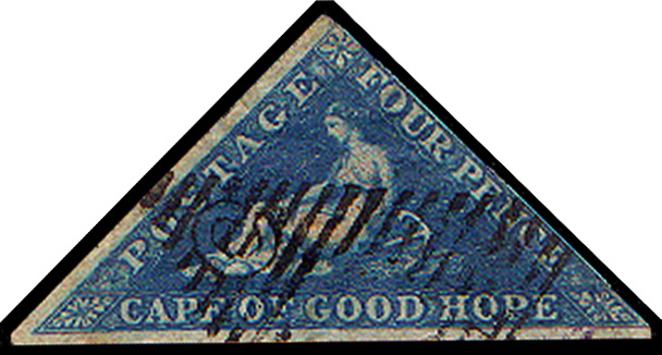 Items 1 Cape of Good Hope Triangular Stamp (1853)