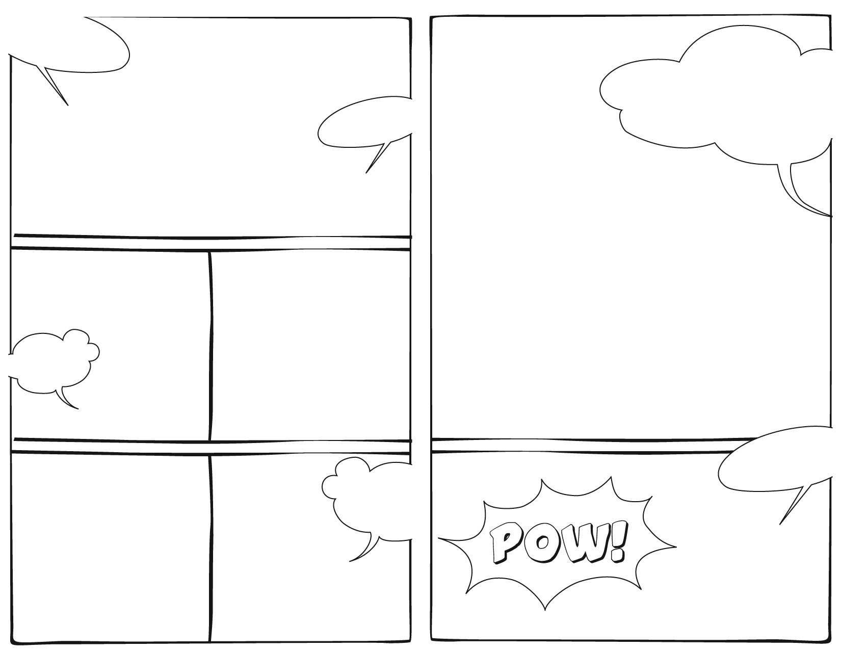 Comic book pages