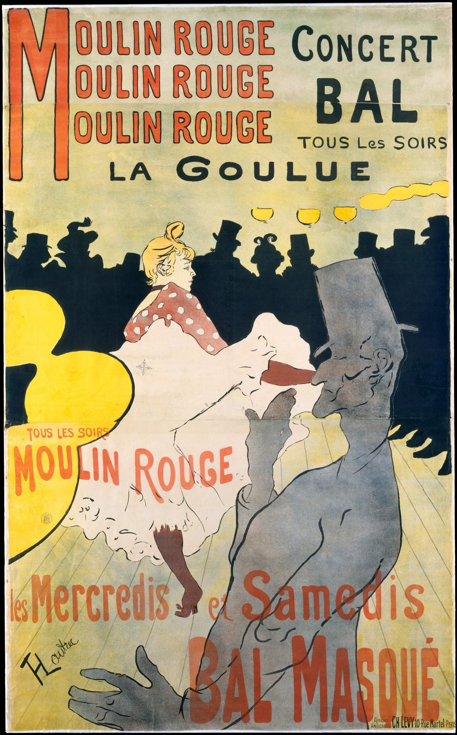 Toulouse-Lautrec Moulin Rouge: La Goulue lithograph (1891)