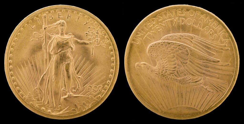 1907 Saint-Gaudens Double Eagle gold coin