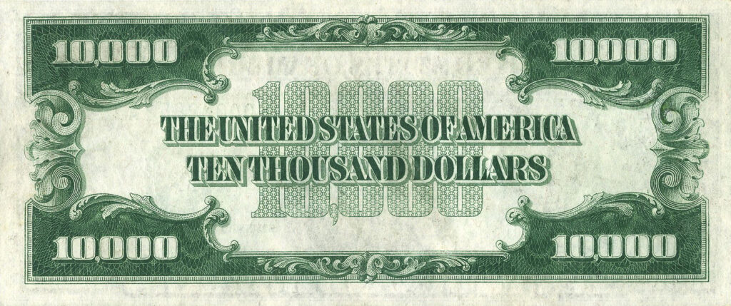 $10,000 US Federal Reserve Note