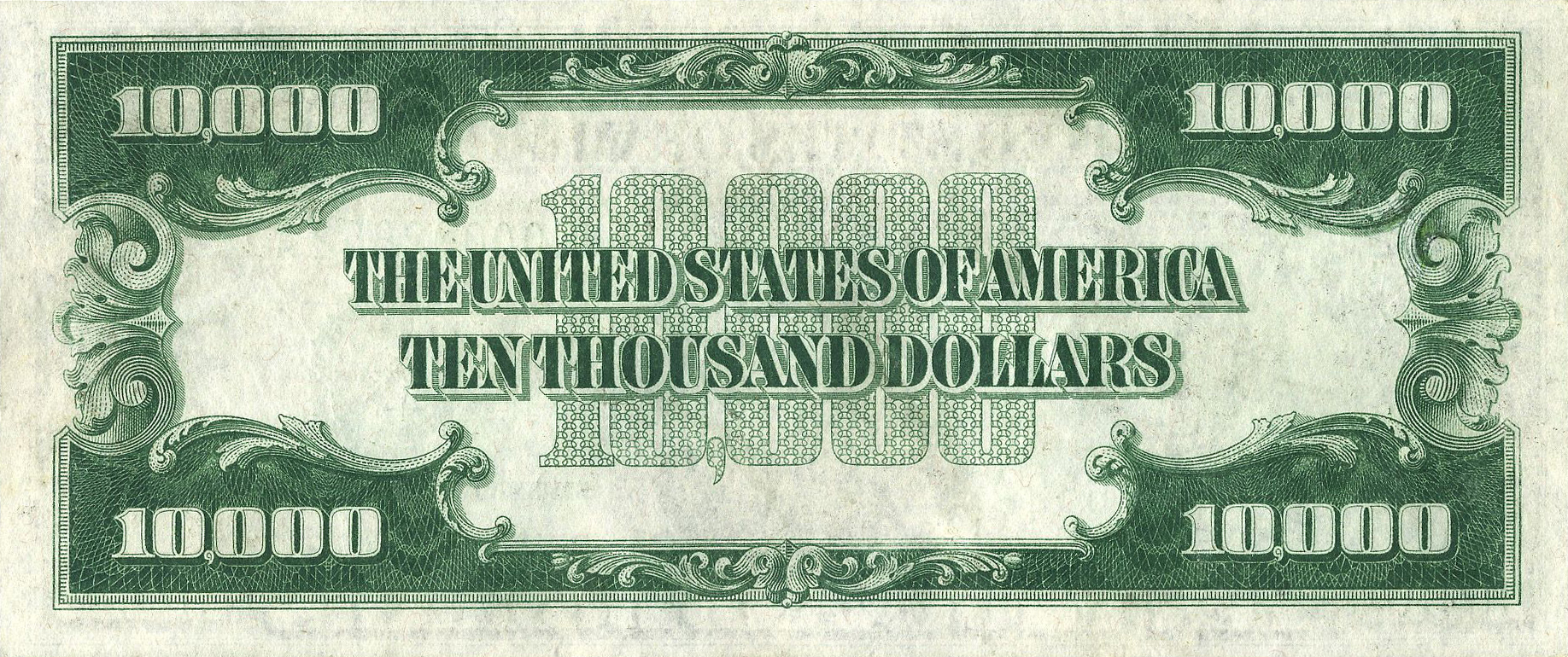 $10,000 US Federal Reserve Note