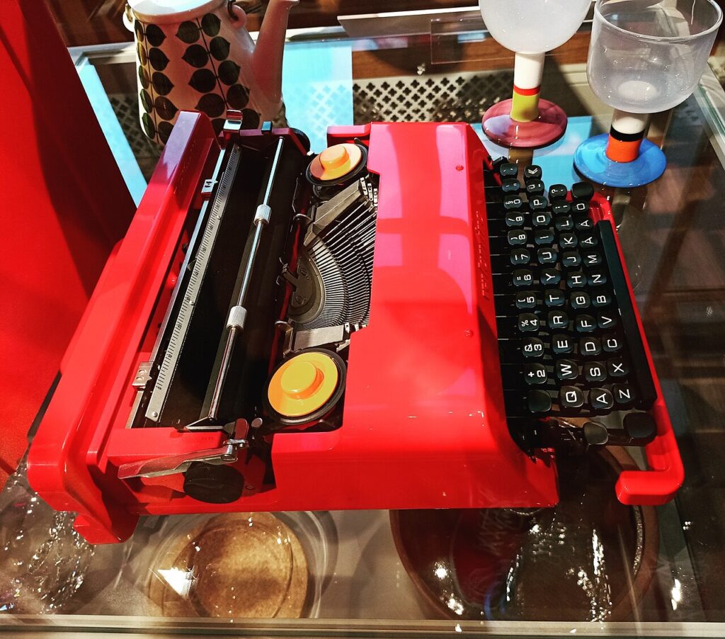 Olivetti Valentine typewriter, designed by Ettore Sottsass, 1969