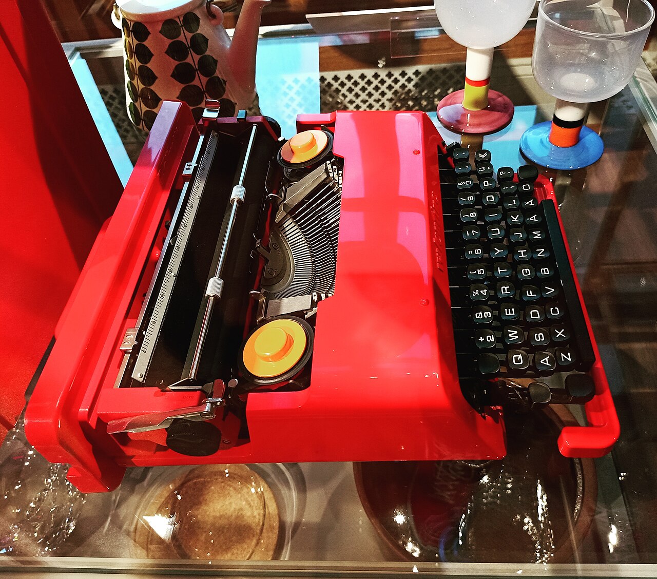 Olivetti Valentine typewriter, designed by Ettore Sottsass, 1969