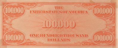 US Gold Certificate banknote