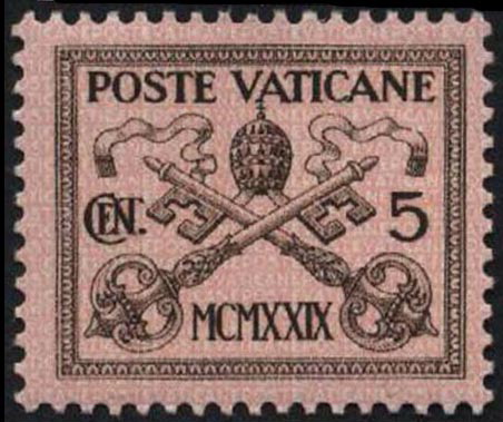 Vatican City first stamp issue, 1929